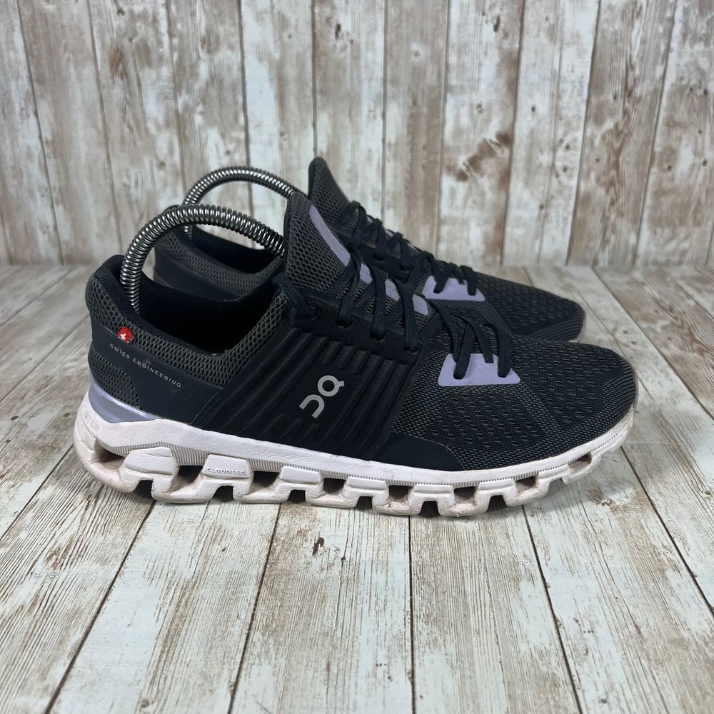 On Cloud Swiss Performance Running Shoes Athletic Sneakers Black Womens 8.5
